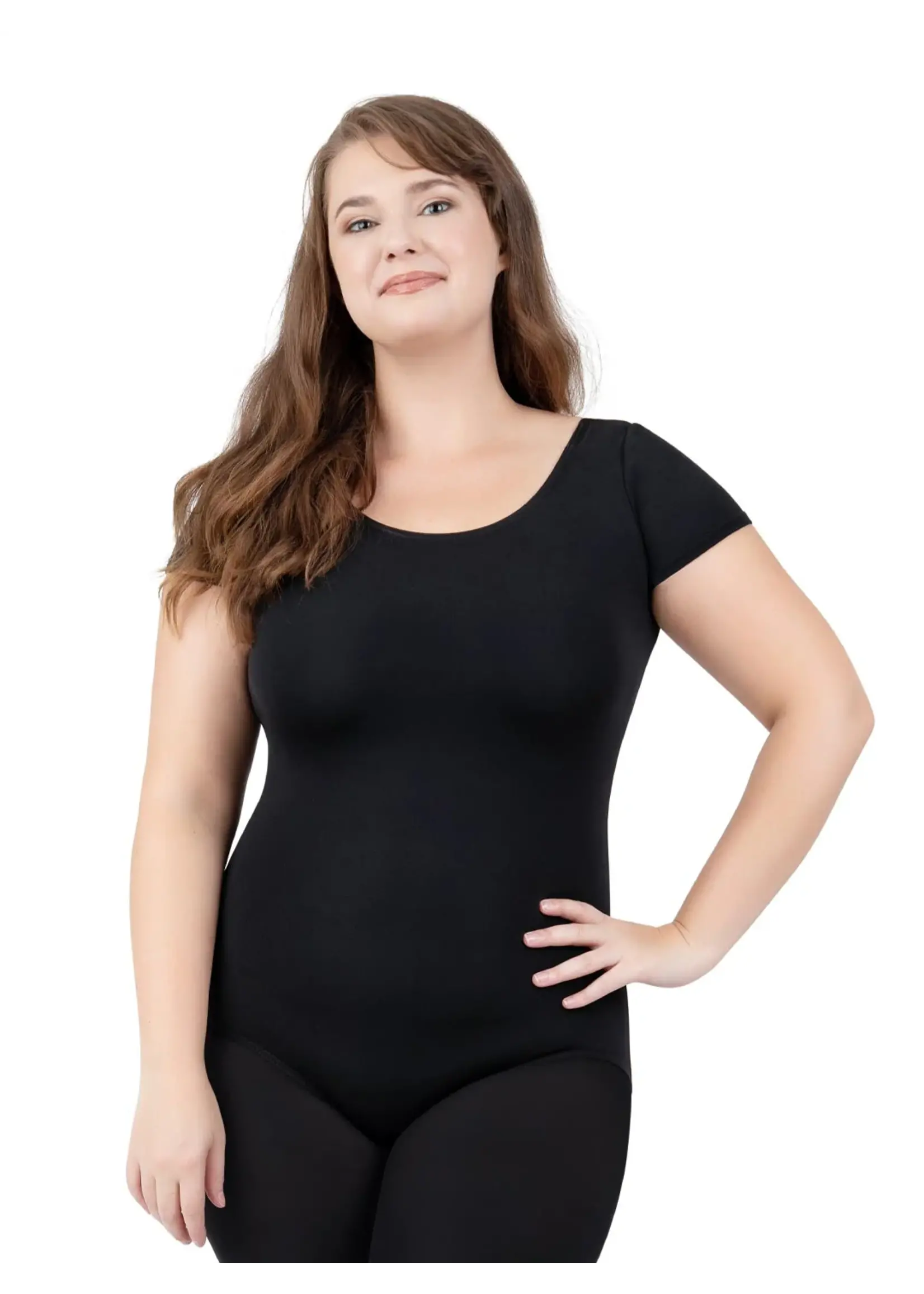 CAPEZIO & BUNHEADS ATB133 ADULT TEAM BASIC SHORT SLEEVE LEOTARD