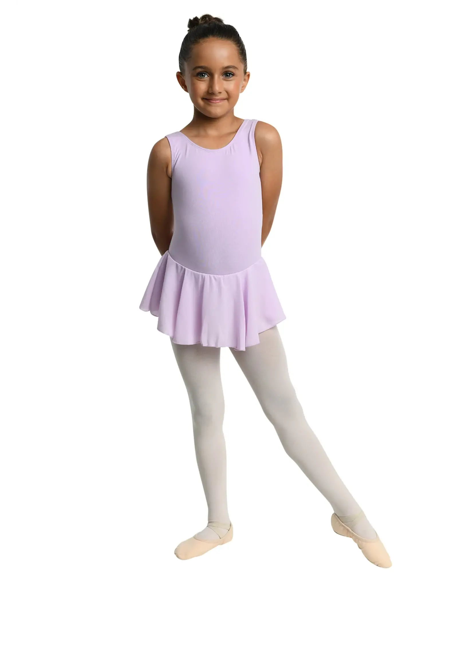 DANSHUZ 219C ADDISON COTTON BLEND TANK SKIRTED LEOTARD DRESS