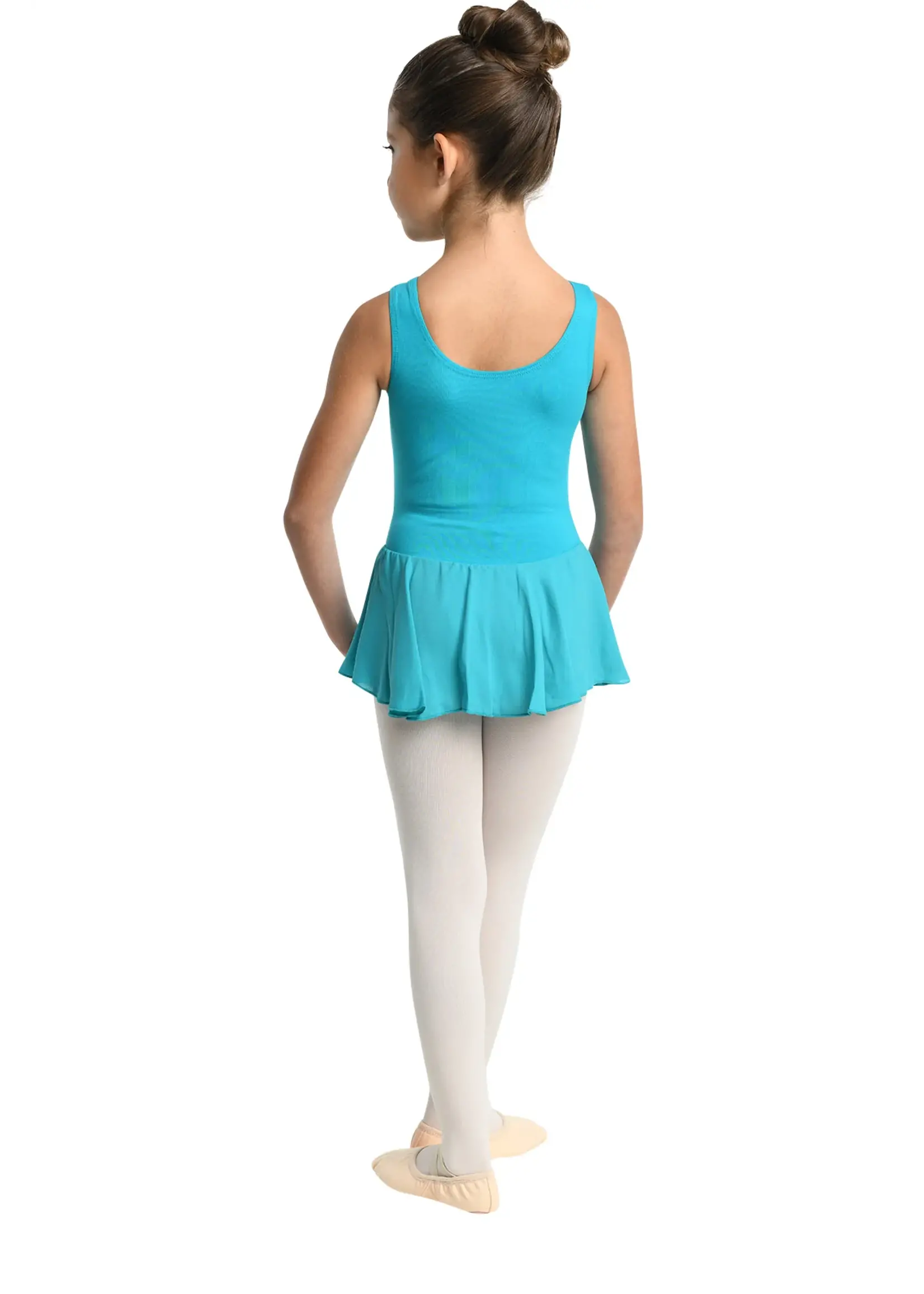 DANSHUZ 219C ADDISON COTTON BLEND TANK SKIRTED LEOTARD DRESS