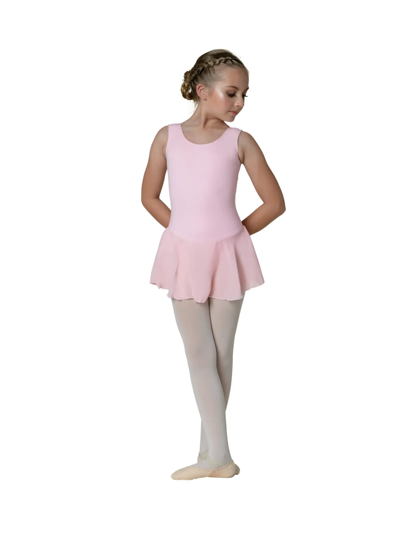 DANSHUZ 219C ADDISON COTTON BLEND TANK SKIRTED LEOTARD DRESS