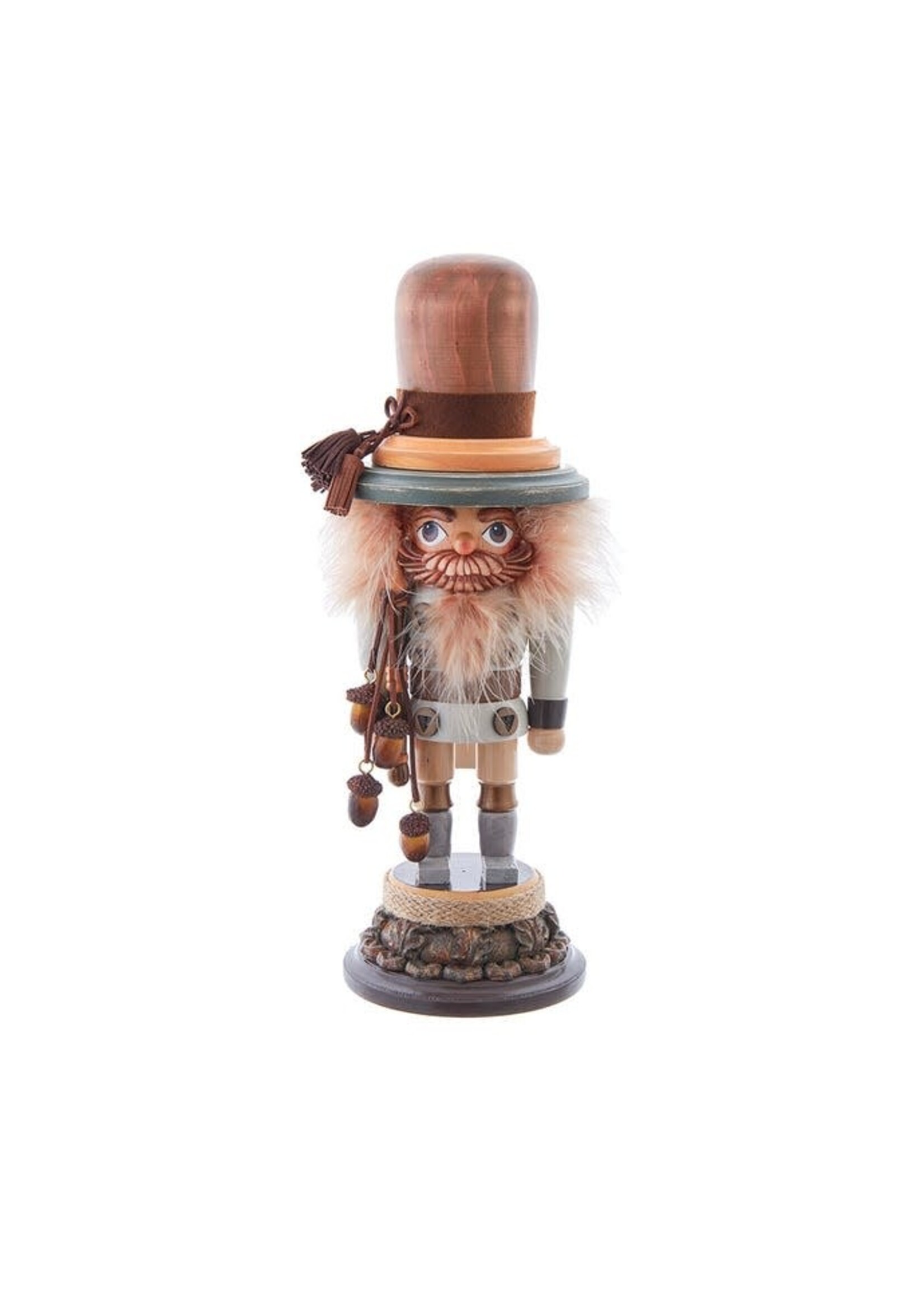 KURT S. ADLER HA0784 HOLLYWOOD NATURAL BURR OAK ACORN 19.5" NUTCRACKER