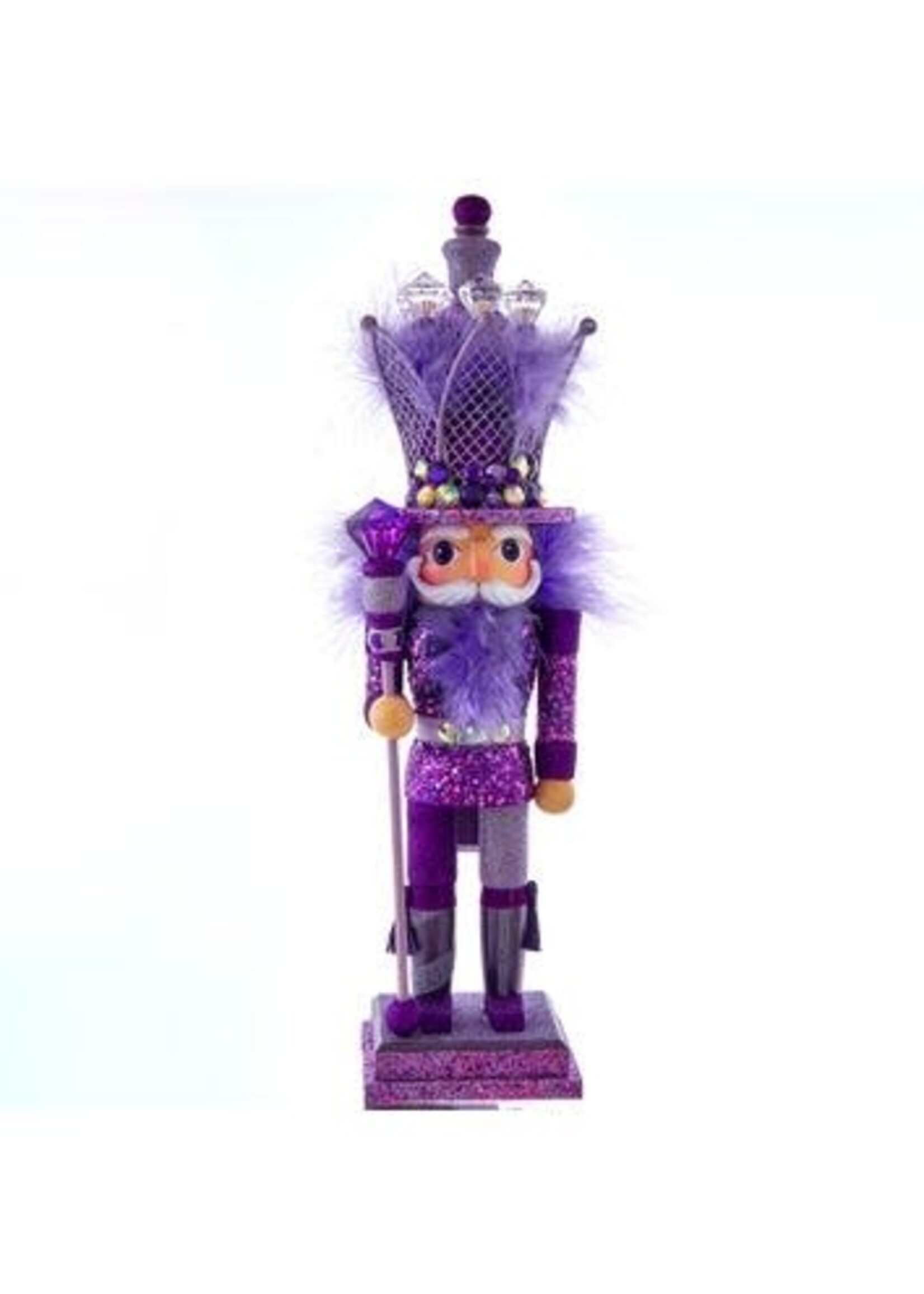KURT S. ADLER HA0605 HOLLYWOOD PURPLE PRINCE 16" NUTCRACKER