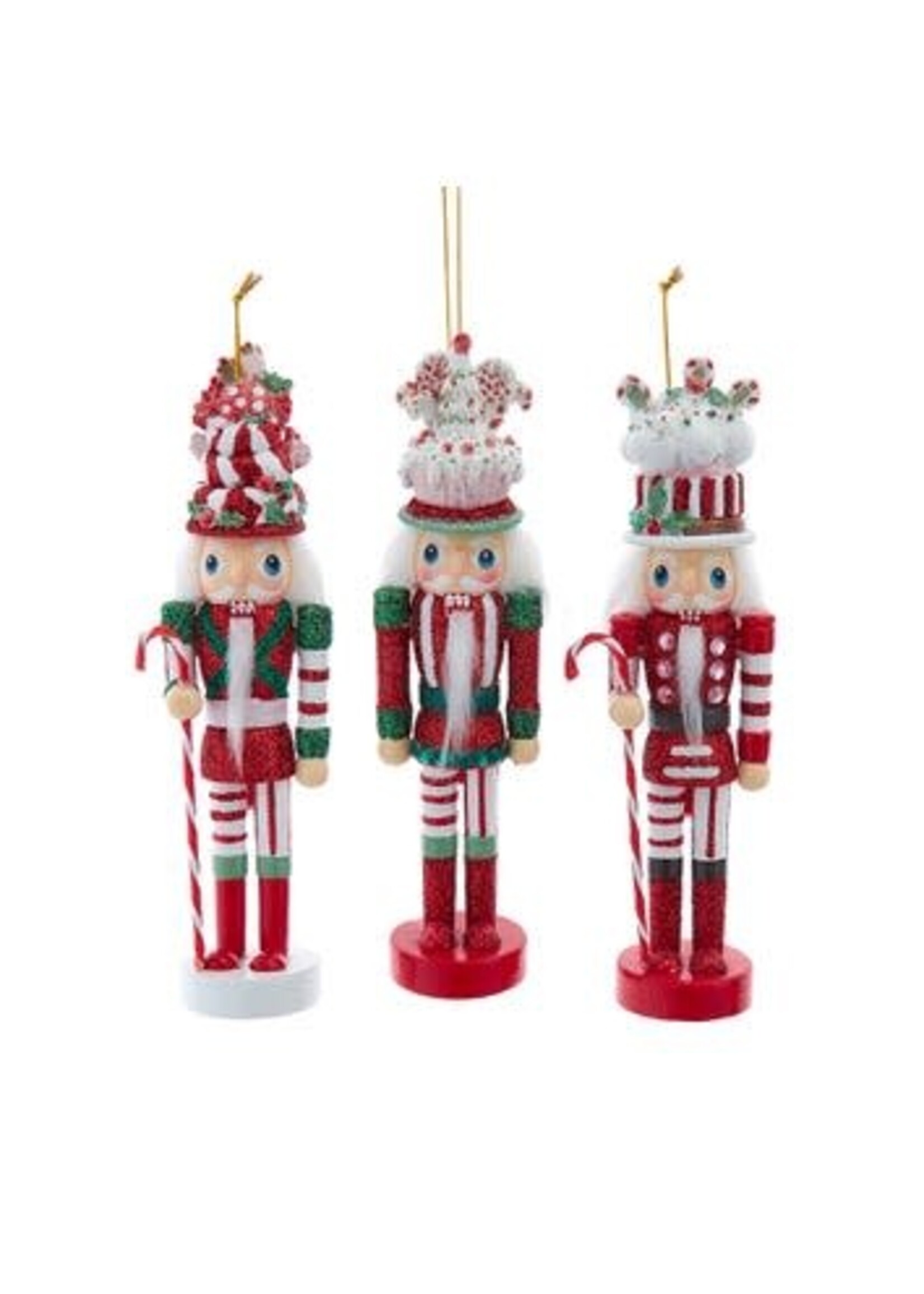 KURT S. ADLER HA0779 CANDY, CAKE & HOLLY TRIPLE TRIFLE SUGAR OVERLOAD 6" NUTCRACKER ORNAMENT