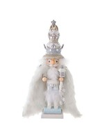KURT S. ADLER HA0561 HOLLYWOOD SNOW KING WITH FUR CAPE & LANTERN 18" NUTCRACKER