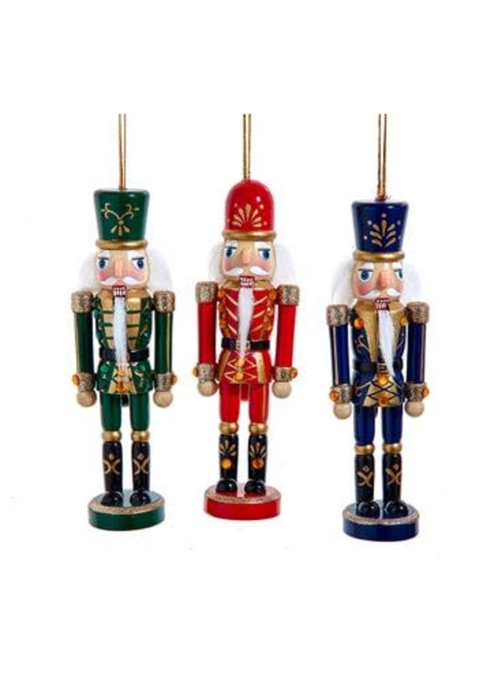 KURT S. ADLER F2410 ORNATE ARENDELLE WOODEN 6" NUTCRACKER SOLDIER ORNAMENT