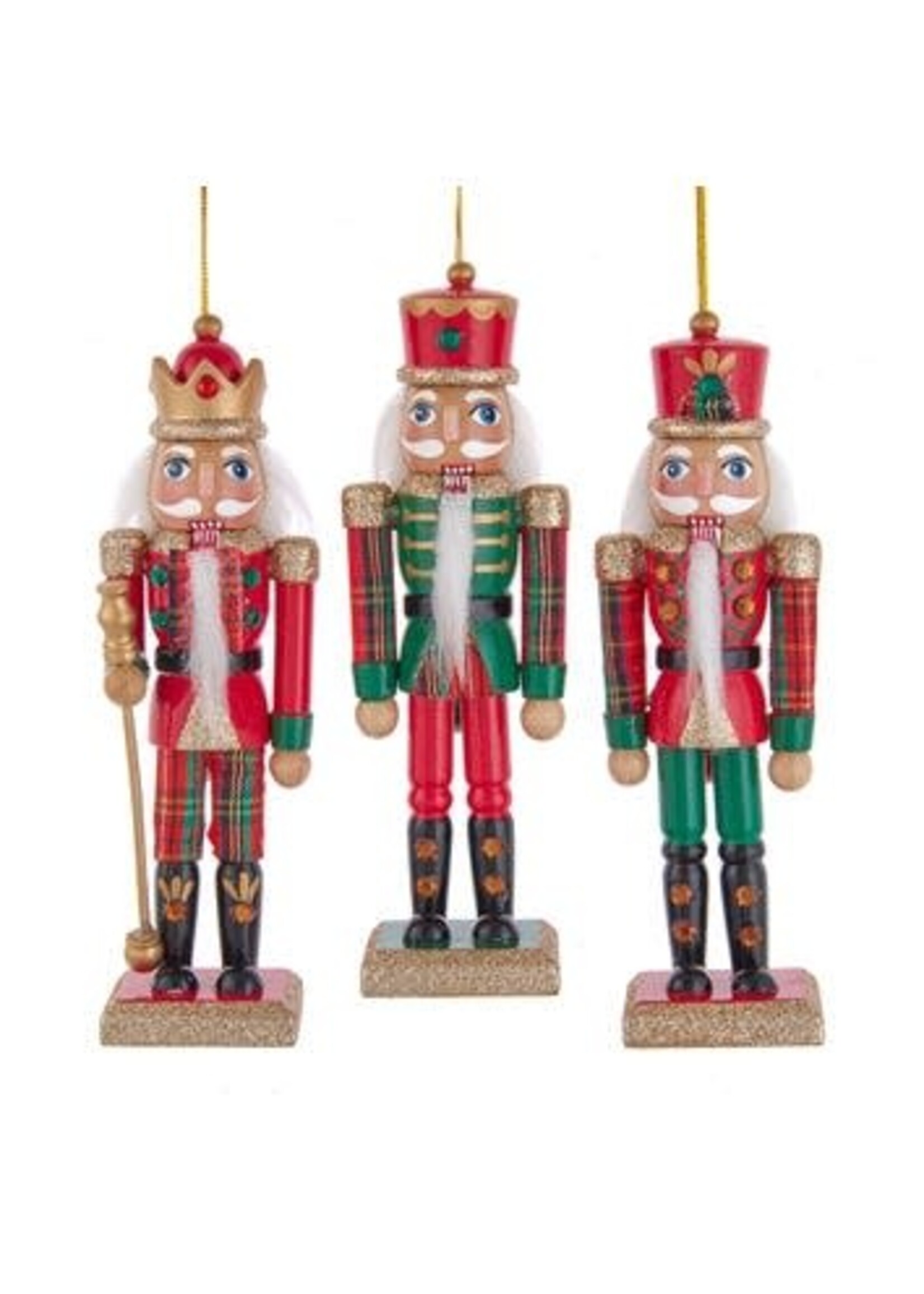 KURT S. ADLER F2191 TRADITIONAL PLAID 6" NUTCRACKER ORNAMENT