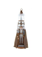 KURT S. ADLER HA0778 GODFATHER OF GOLD FINIAL GLITTER CAPE 22" MUSICAL WATERGLOBE 22" NUTCRACKER plays "Oh Christmas Tree"