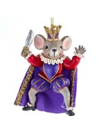 KURT S. ADLER E0422M NEW JAZZY RAT RESIN MOUSE KING 3.75" ORNAMENT