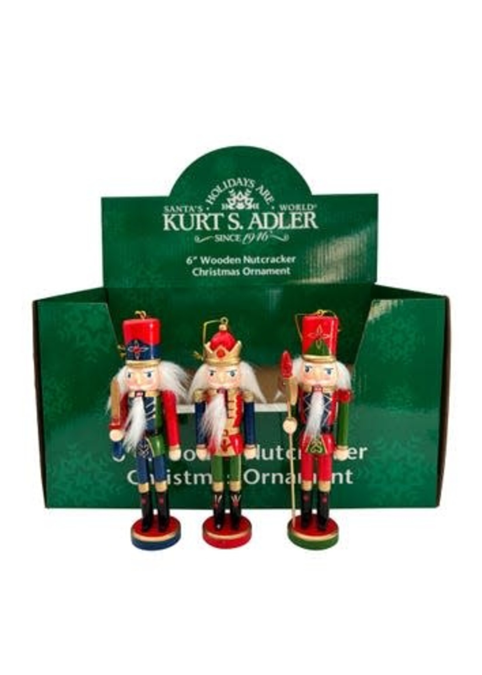 KURT S. ADLER F2309 PRIMARY PAINTED STAR TRADITIONAL 6" NUTCRACKER ORNAMENT