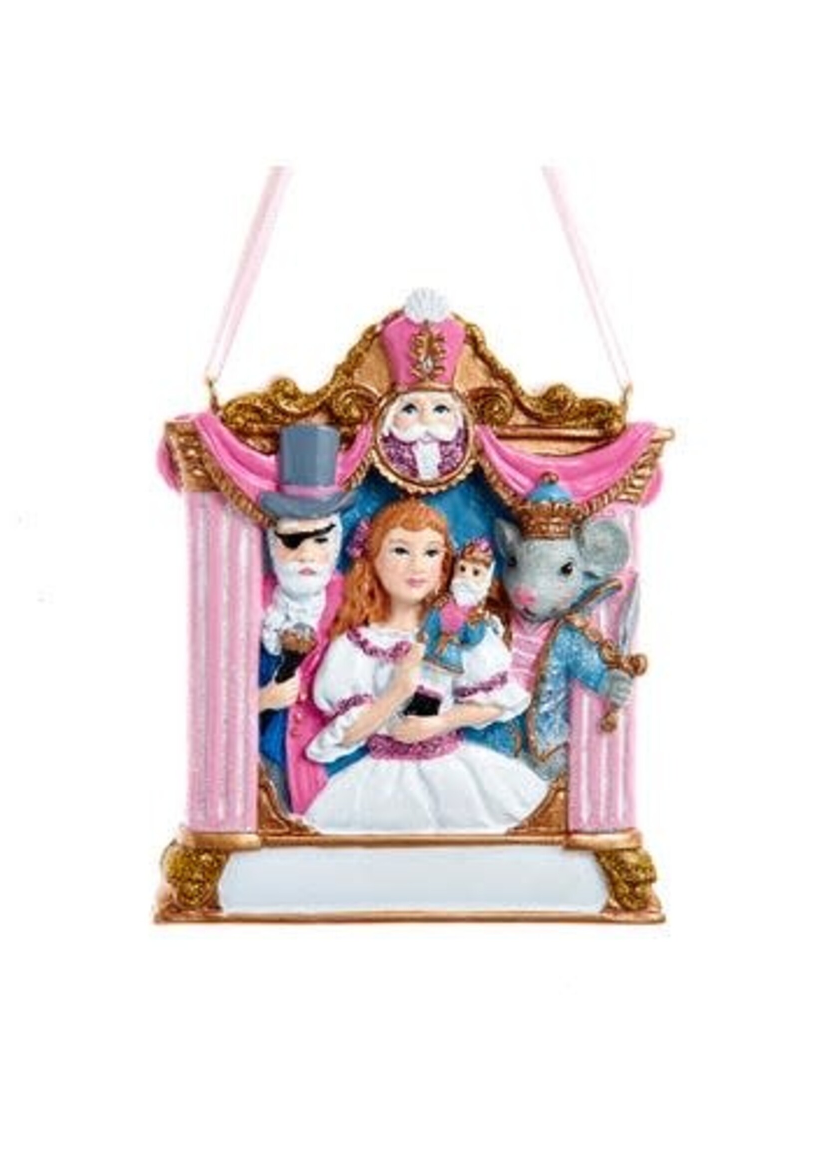 KURT S. ADLER A2373 NUTCRACKER SUITE PERSONALIZABLE FRAMED STAGE 3.5" ORNAMENT