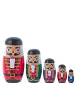 KURT S. ADLER F2284 NUTCRACKER NESTING DOLLS (5 PAINTED PIECES)