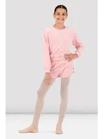 BLOCH & MIRELLA CZ30016 VELVET LUX CROPPED RAGLAN CREW NECK PULL OVER SWEATSHIRT