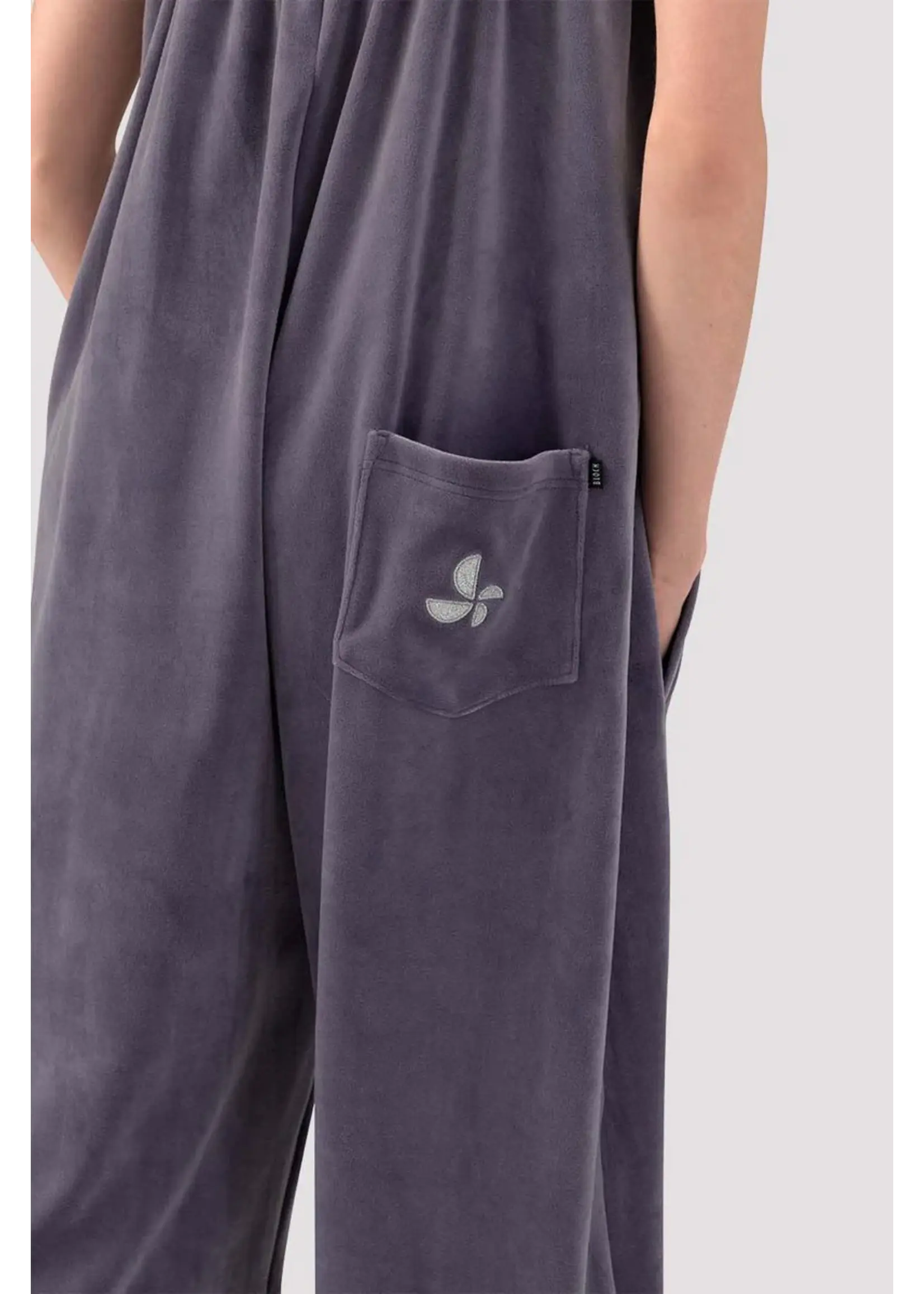 BLOCH & MIRELLA U12005 VELVET LUX ICONIC POCKET ONESIE WIDE LEG JUMPER