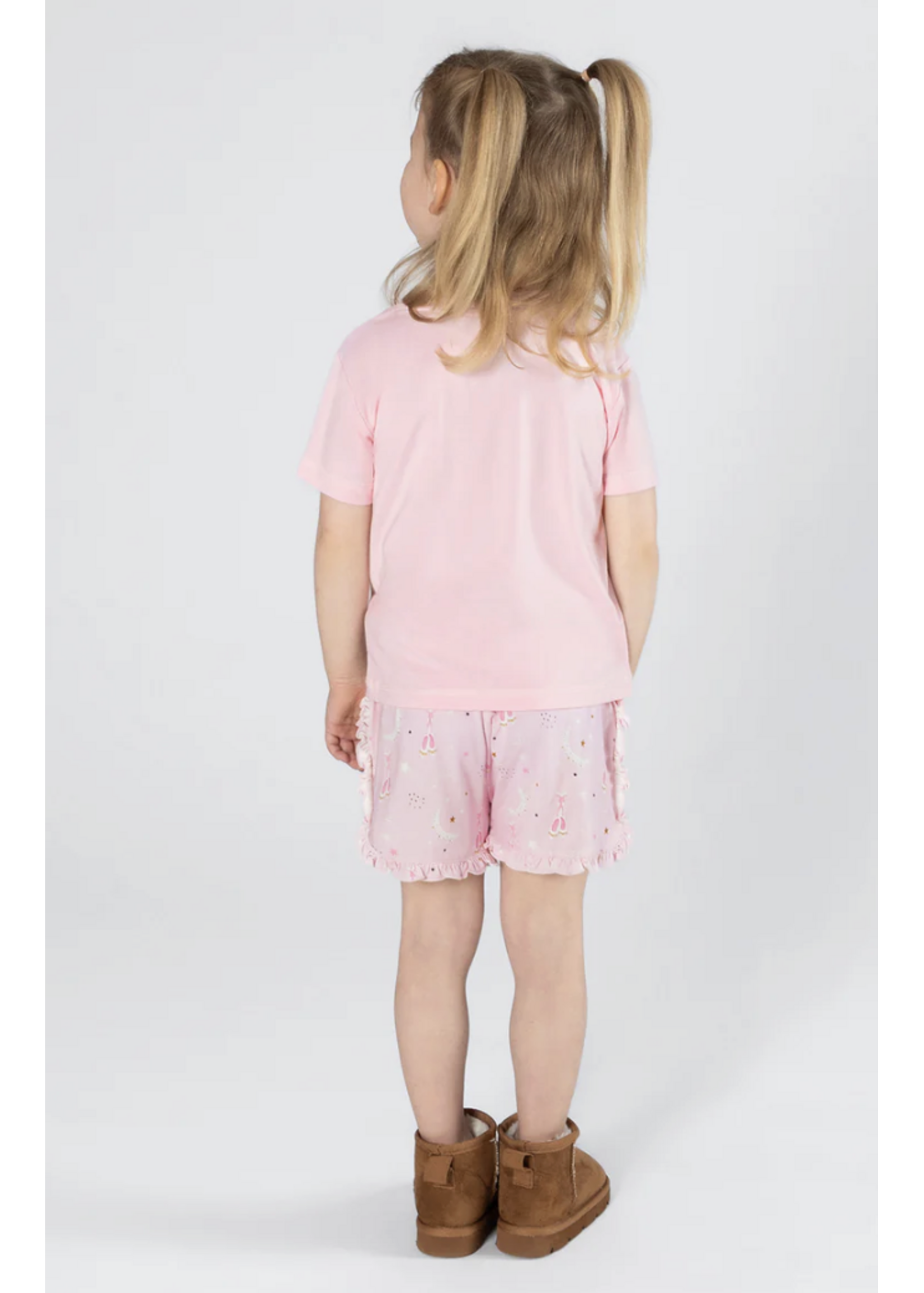 ENERGETIKS BAMBOO PAJAMA SET WITH RUFFLE SHORT & TSHIRT
