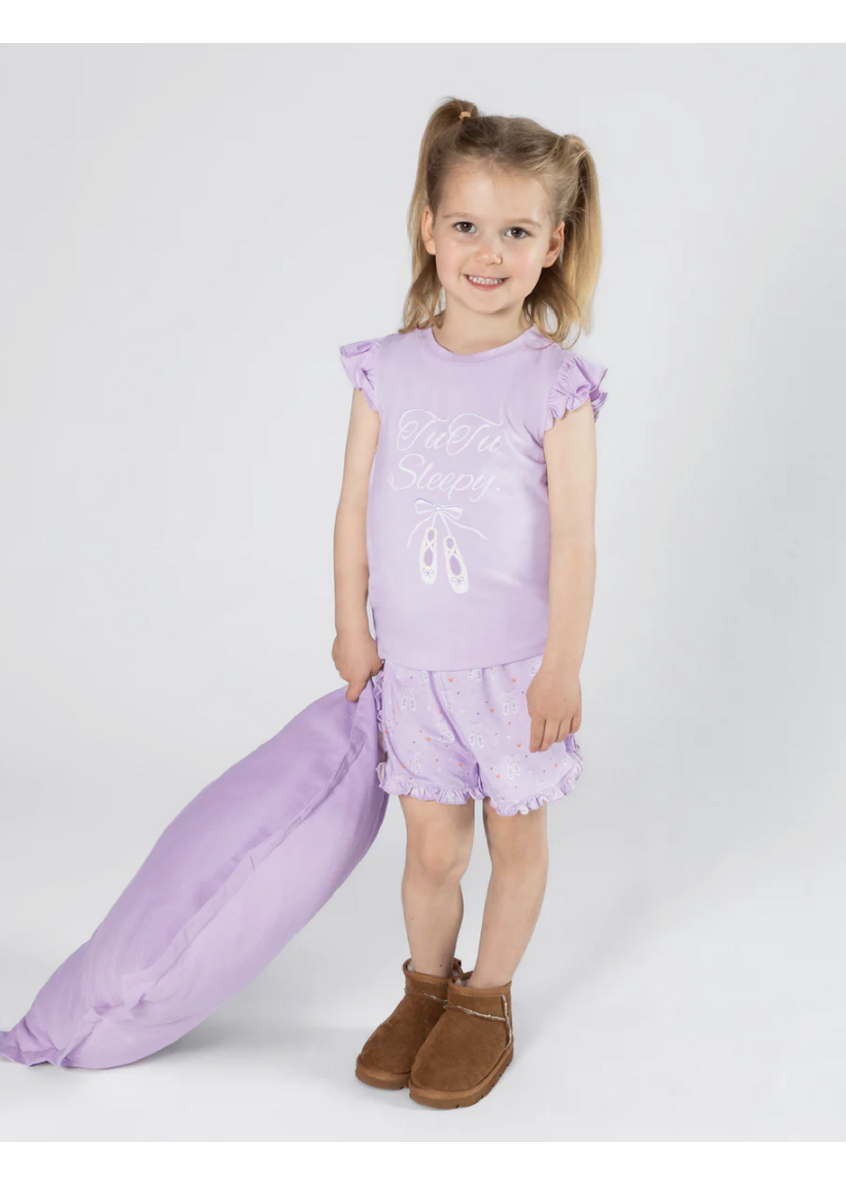 ENERGETIKS BAMBOO PAJAMA SET WITH RUFFLE SHORT & TSHIRT