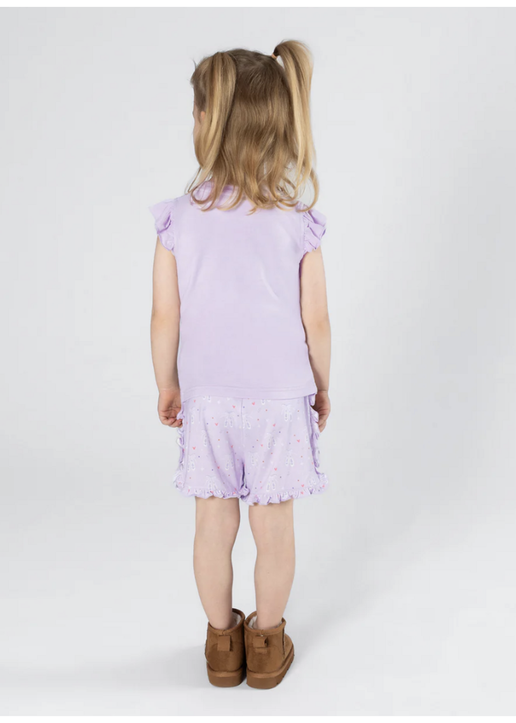 ENERGETIKS BAMBOO PAJAMA SET WITH RUFFLE SHORT & TSHIRT