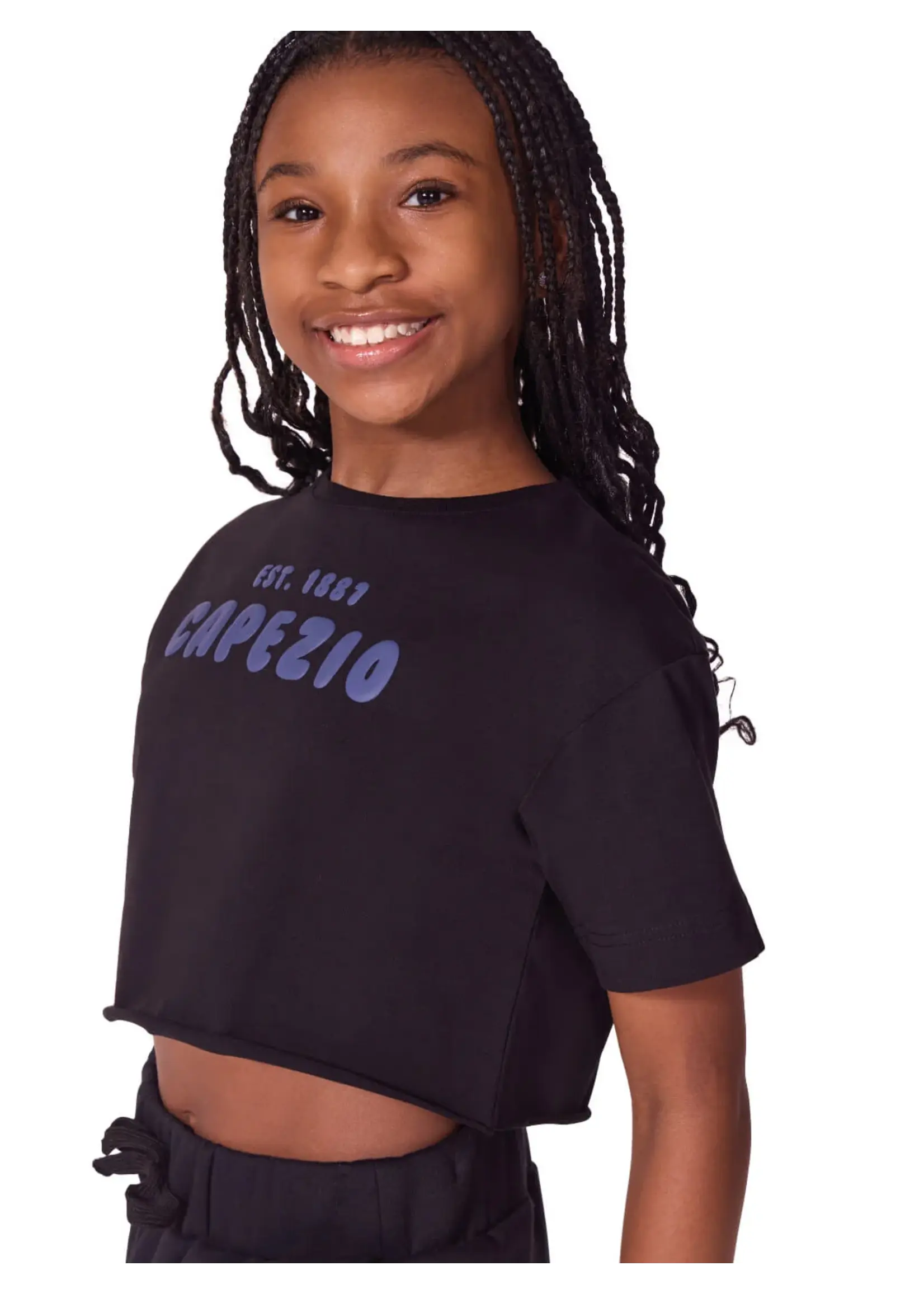 CAPEZIO & BUNHEADS AF12561C CHILD ESSENCE BOX CROPPED T-SHIRT