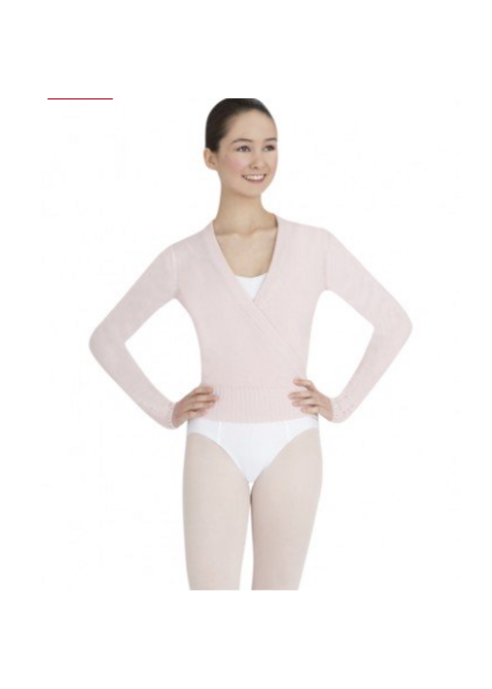 CAPEZIO & BUNHEADS A11381W ADULT RIBBED KNIT L/S WRAP SWEATER