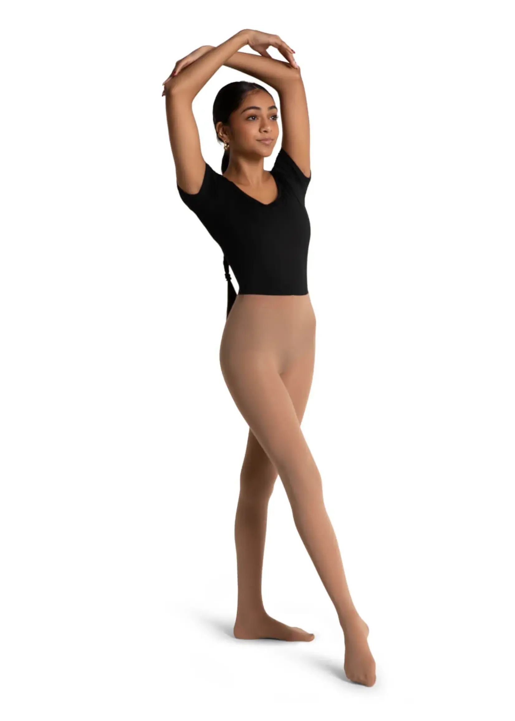 CAPEZIO & BUNHEADS A1915 ULTRASOFT WAISTBAND FOOTED TIGHT