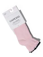 CAPEZIO & BUNHEADS ABG107C SCALLOPED EDGE SOCK - SET OF 3 (PINK, WHITE, BLACK)
