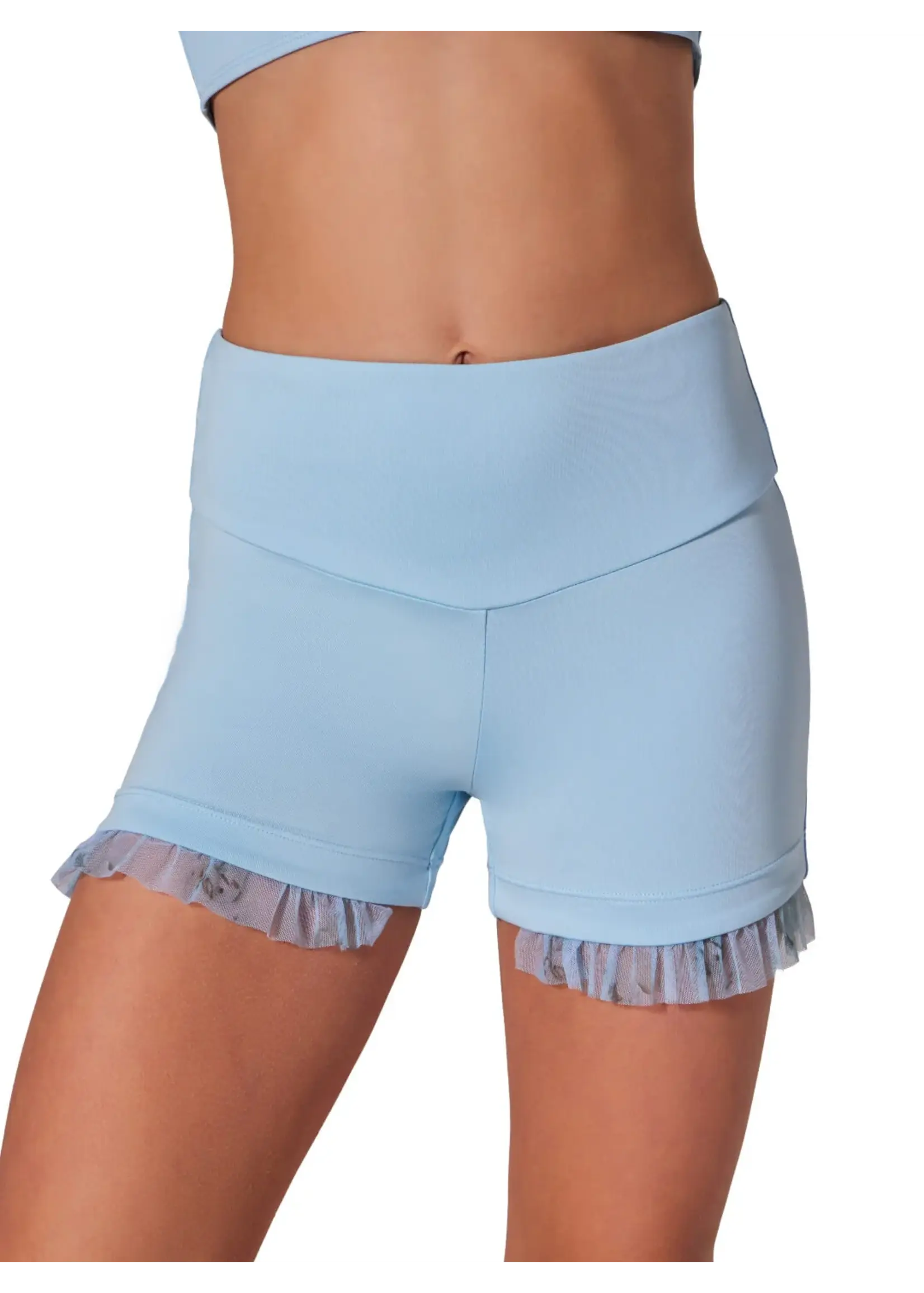 CAPEZIO & BUNHEADS AF12437C COMING UP ROSES FLEUR RUFFLE TRIM SHORT