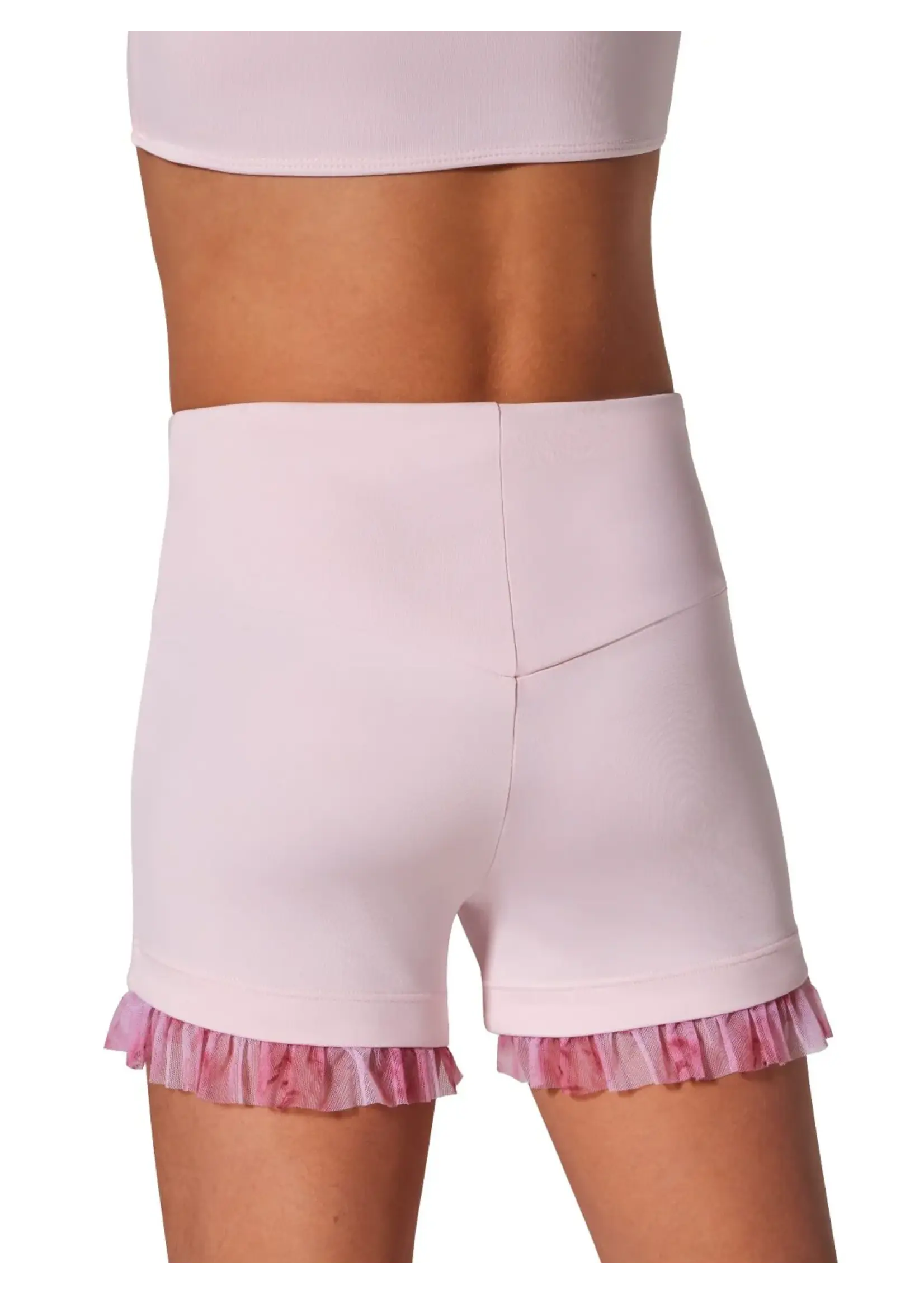 CAPEZIO & BUNHEADS AF12437C COMING UP ROSES FLEUR RUFFLE TRIM SHORT