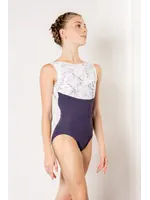 DANSE DE PARIS L0200 BLISSE SUPERHERO BELT BOATNECK TANK LEOTARD WITH SEWN IN COVERAGE