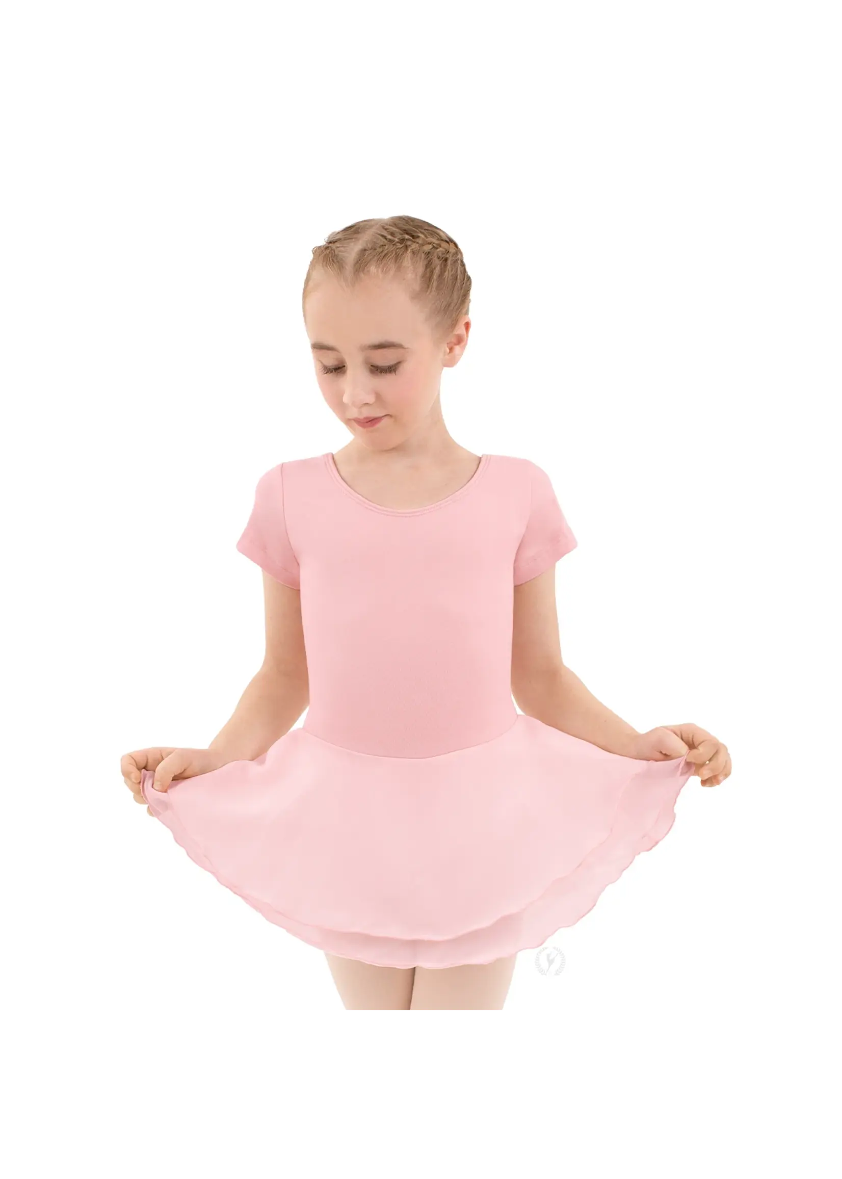 EUROTARD 10467 GIRLS COTTON SHORT SLEEVE SKIRTED DRESS