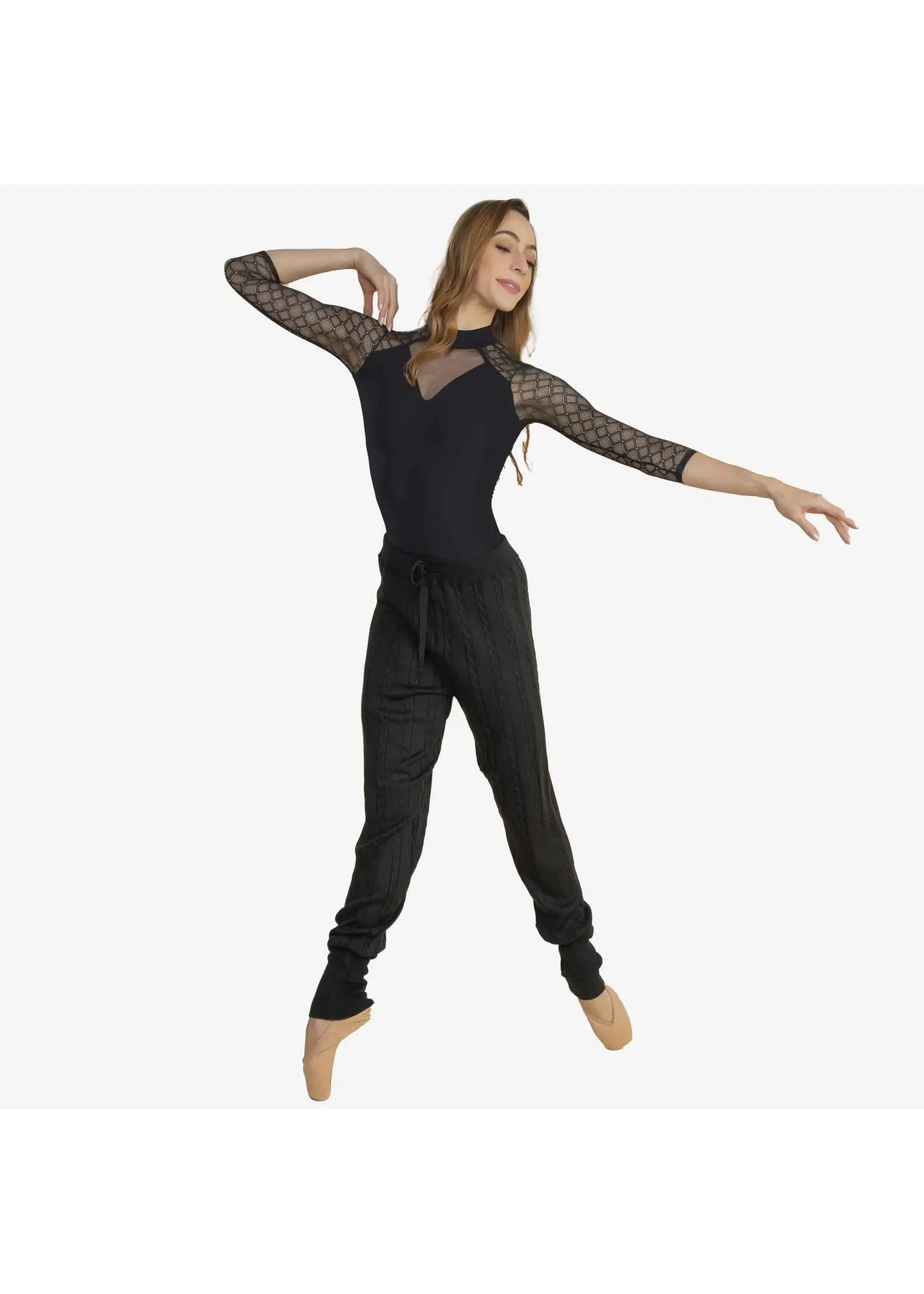 SO DANCA BY35 CABLE KNIT WARM UP PANT