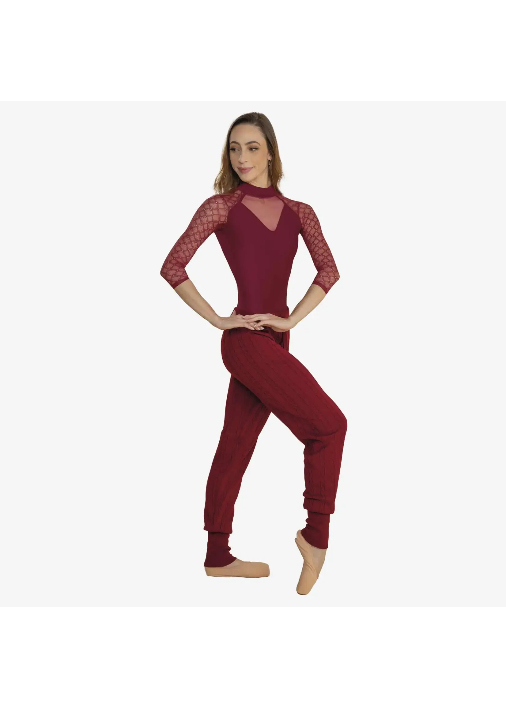 SO DANCA BY35 CABLE KNIT WARM UP PANT