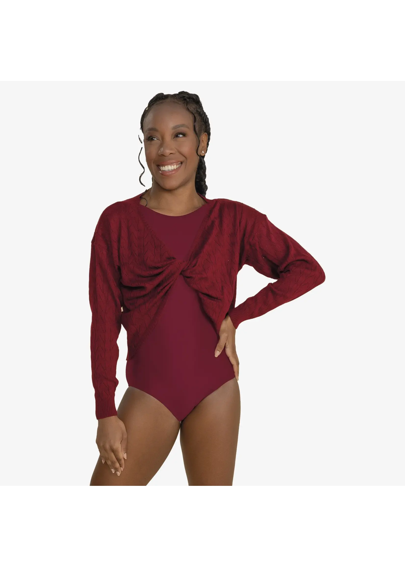 SO DANCA BY36 TWISTED CABLE KNIT PULL OVER SWEATER