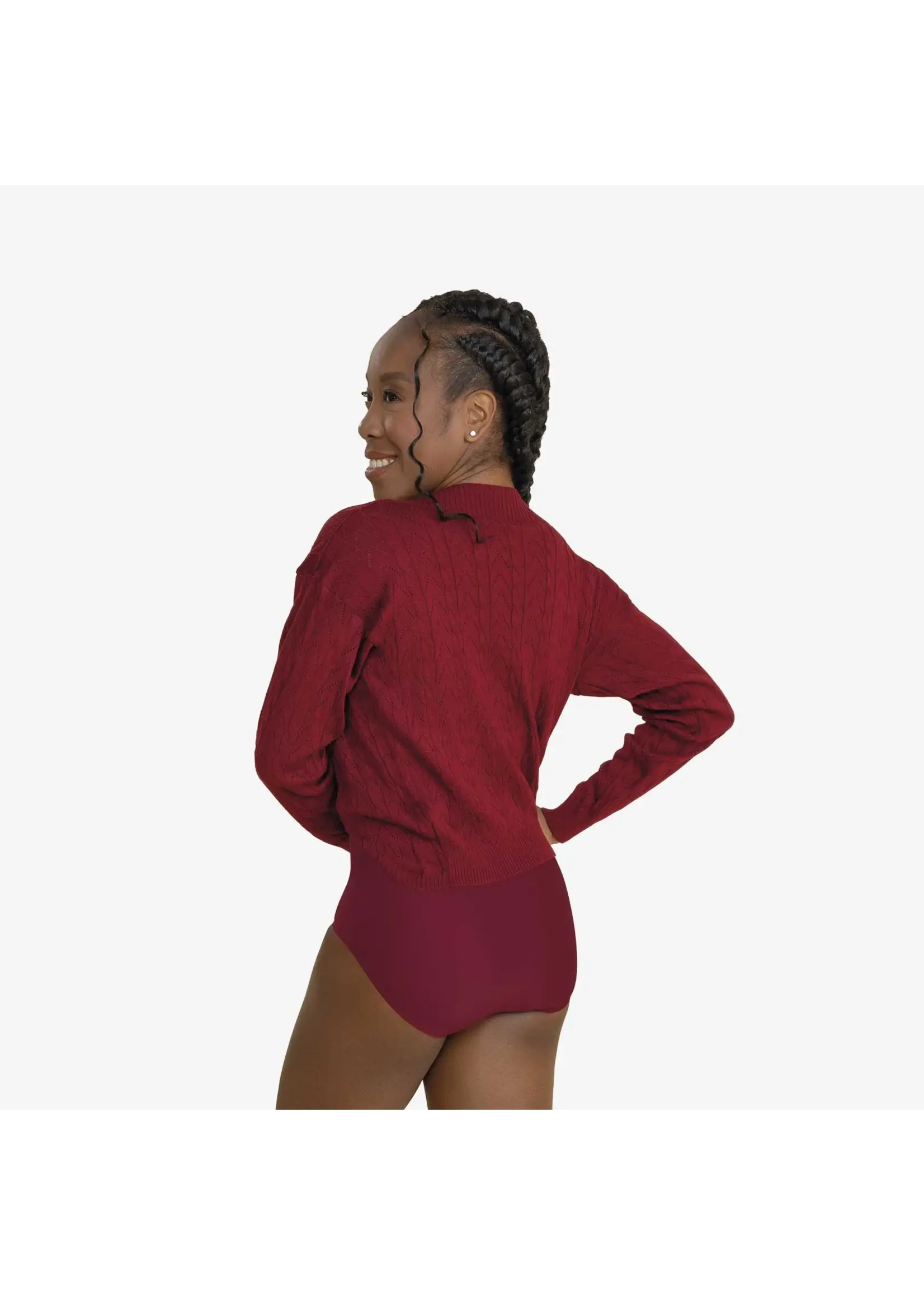 SO DANCA BY36 TWISTED CABLE KNIT PULL OVER SWEATER