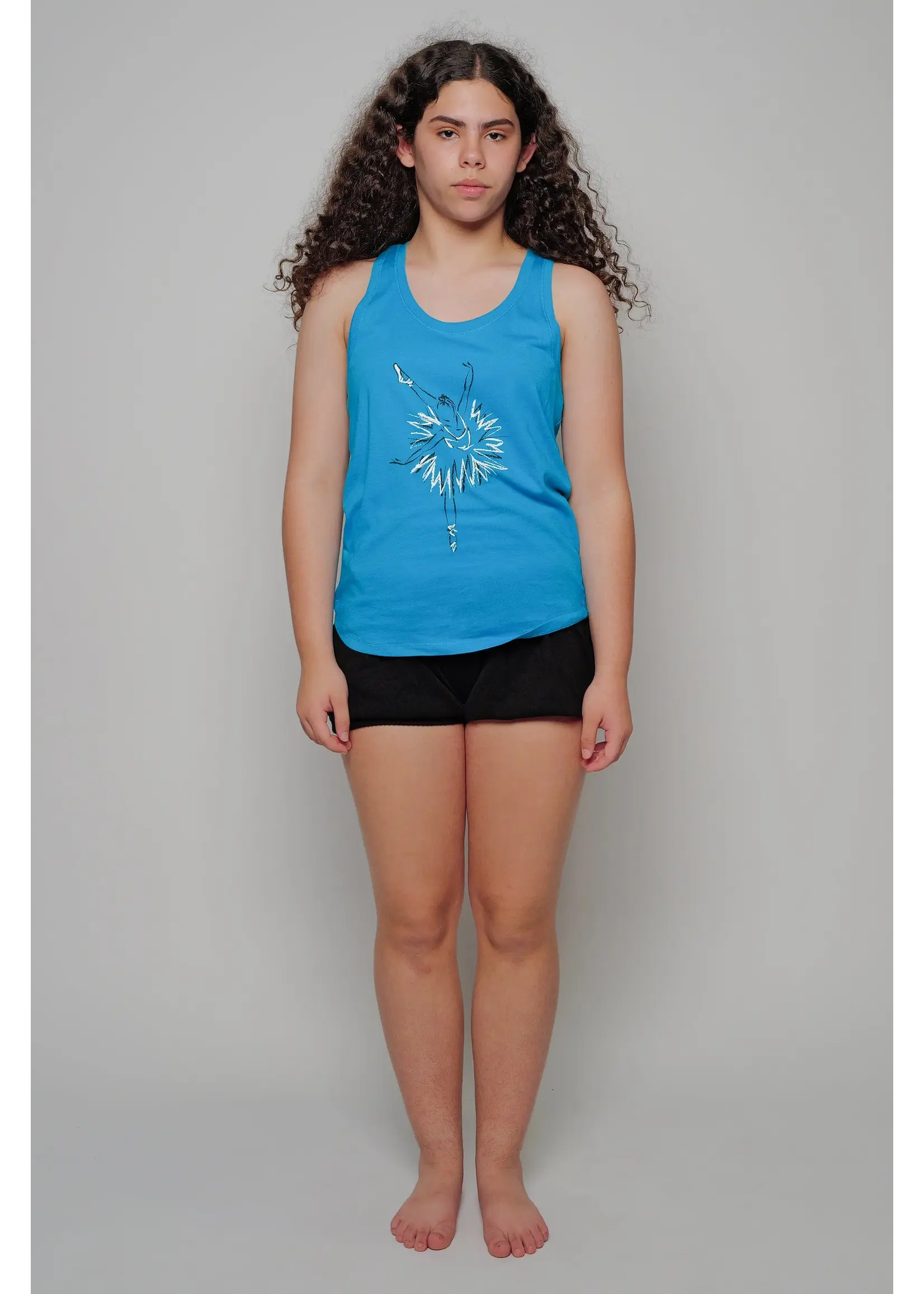 SUGAR & BRUNO CHALK BALLERINA RACERBACK TANK  TOP
