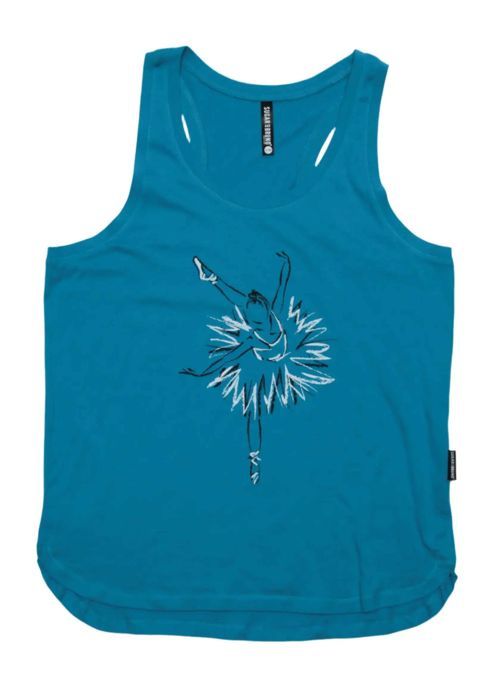 SUGAR & BRUNO CHALK BALLERINA RACERBACK TANK  TOP