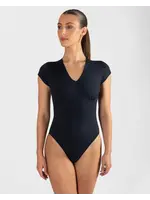 ENERGETIKS AL186 KELLY ZIP BACK CUT OUT CAP SLEEVE LEOTARD