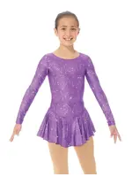 MONDOR 666 PEONY SHIMMER PATTERN CHILDRENS LONG SLEEVE SKATE DRESS