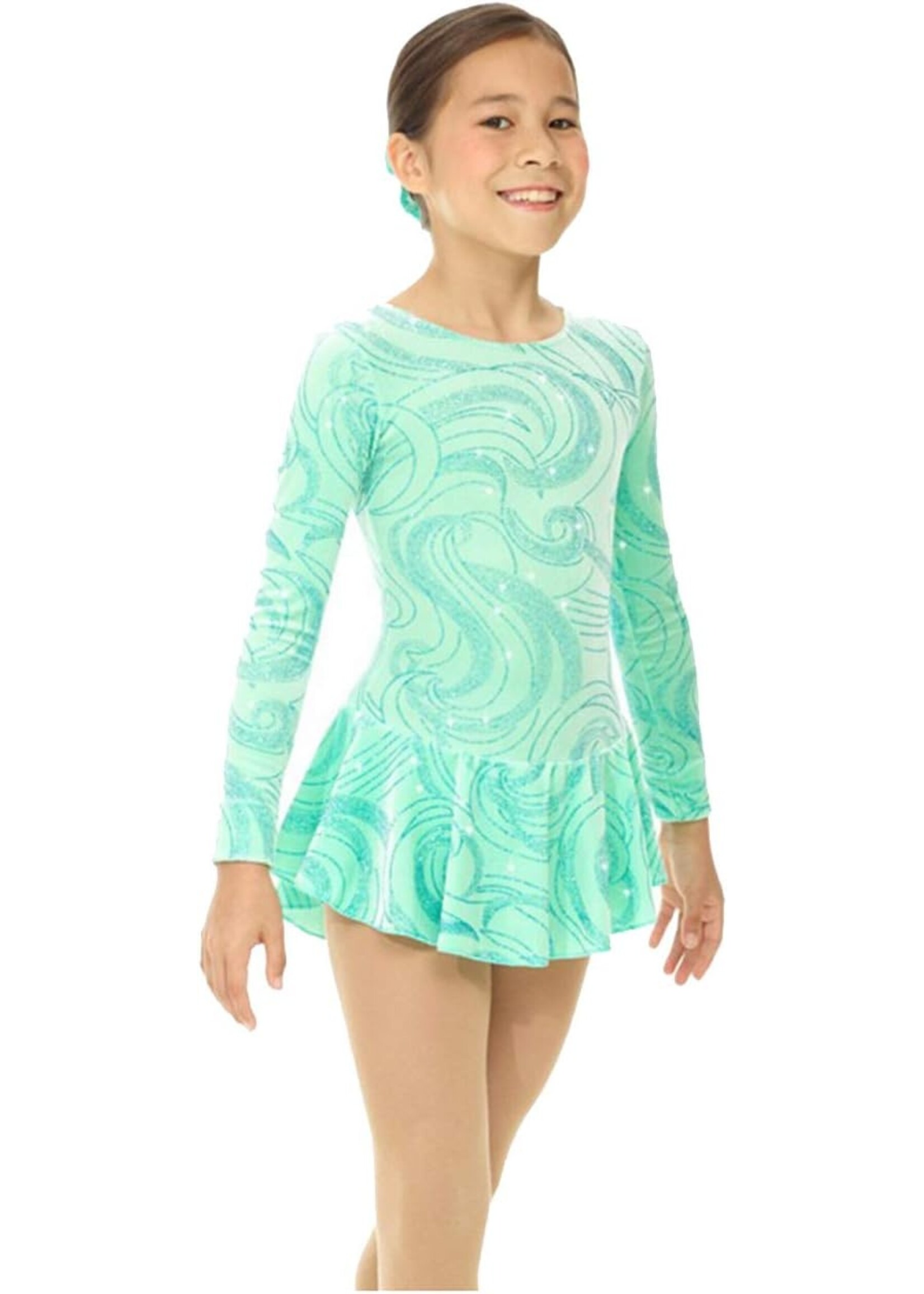 MONDOR VELVET SPARKLE CHILDRENS LONG SLEEVE SKATE DRESS