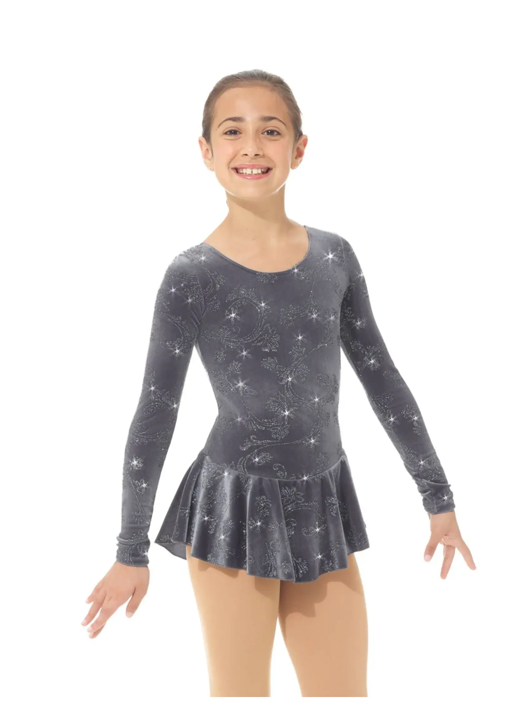 MONDOR VELVET SPARKLE CHILDRENS LONG SLEEVE SKATE DRESS