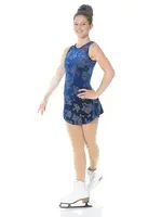 MONDOR VELVET ORIENTAL SPARKLE ADULT TANK SKATE DRESS WITH SLIT SKIRT12917-QN