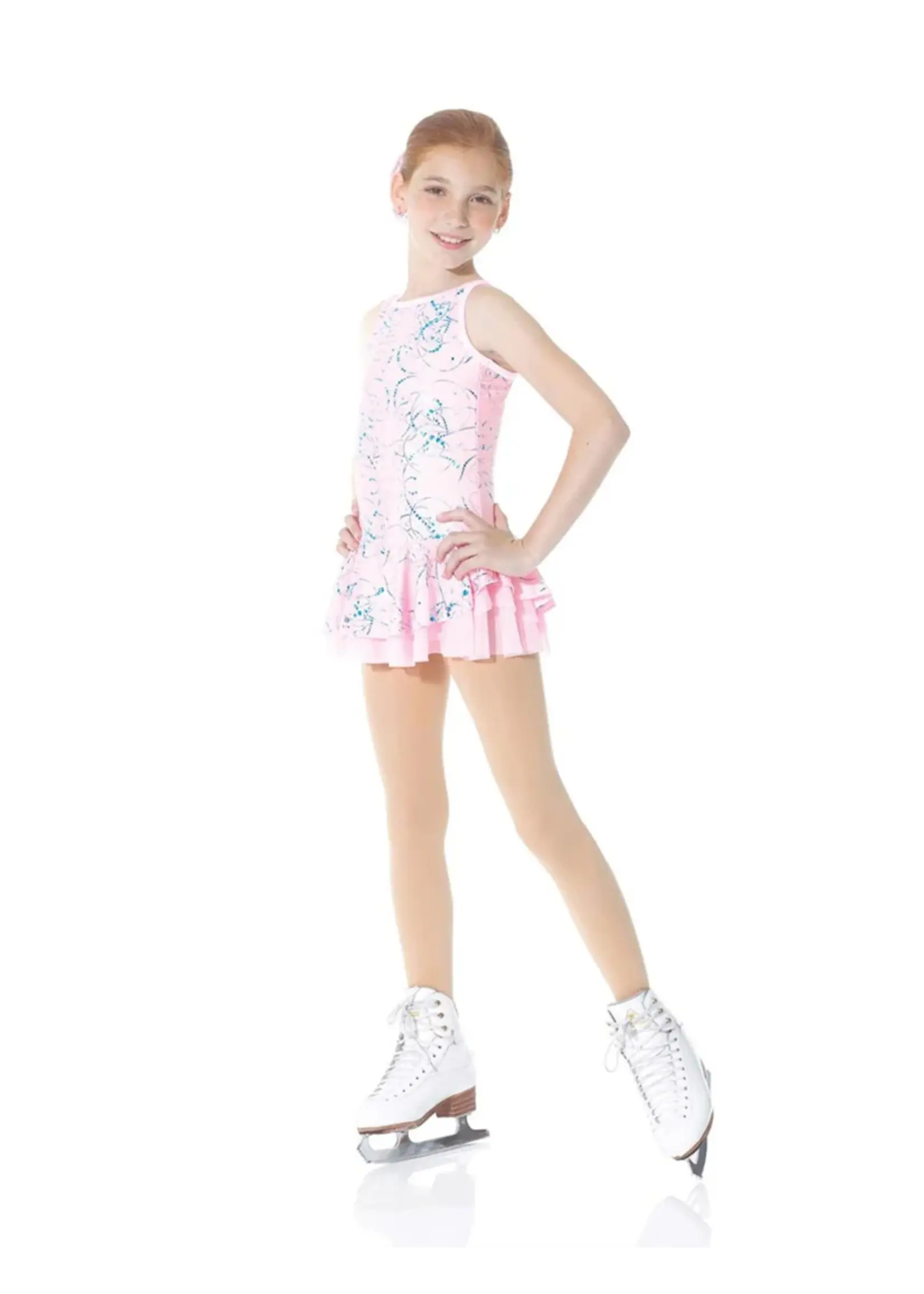 MONDOR SPIRAL SPLATTER TANK SKATE DRESS WITH LAYERED SKIRT 638-PJ