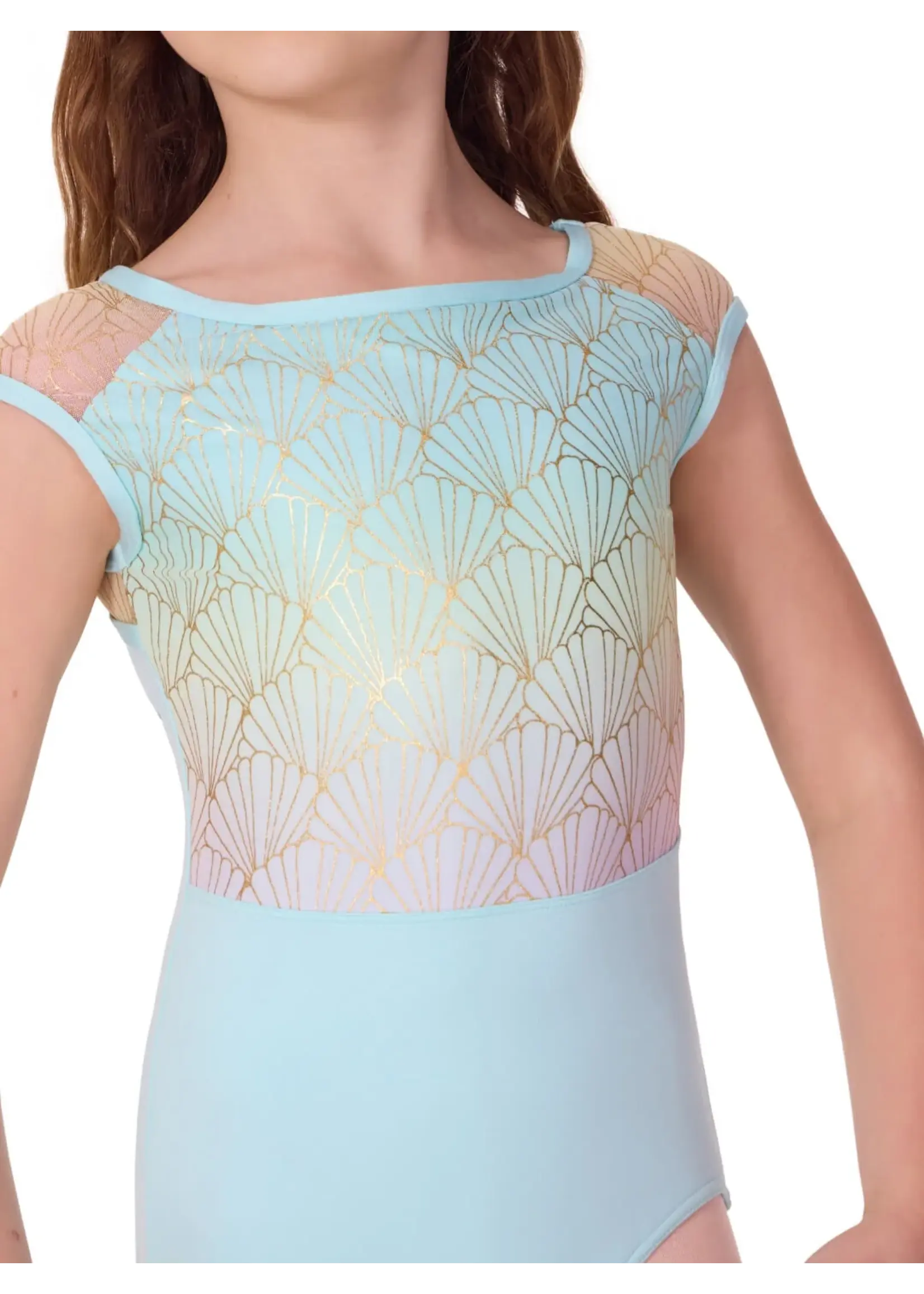 CAPEZIO & BUNHEADS AF12581C CHILD PEARL CAP SLEEVE LEOTARD