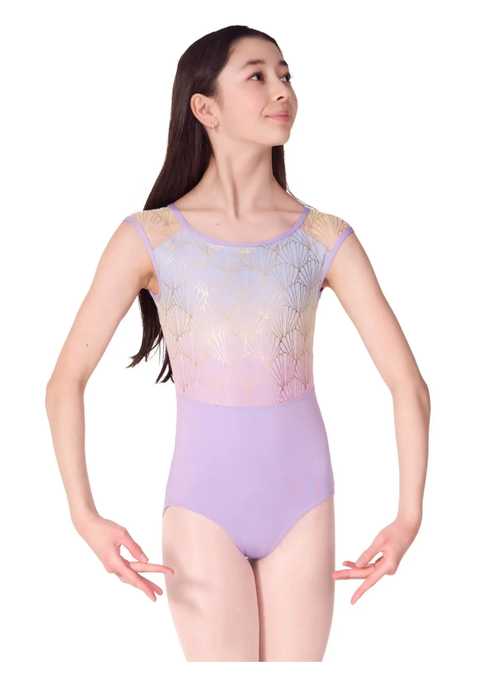 CAPEZIO & BUNHEADS AF12581C CHILD PEARL CAP SLEEVE LEOTARD