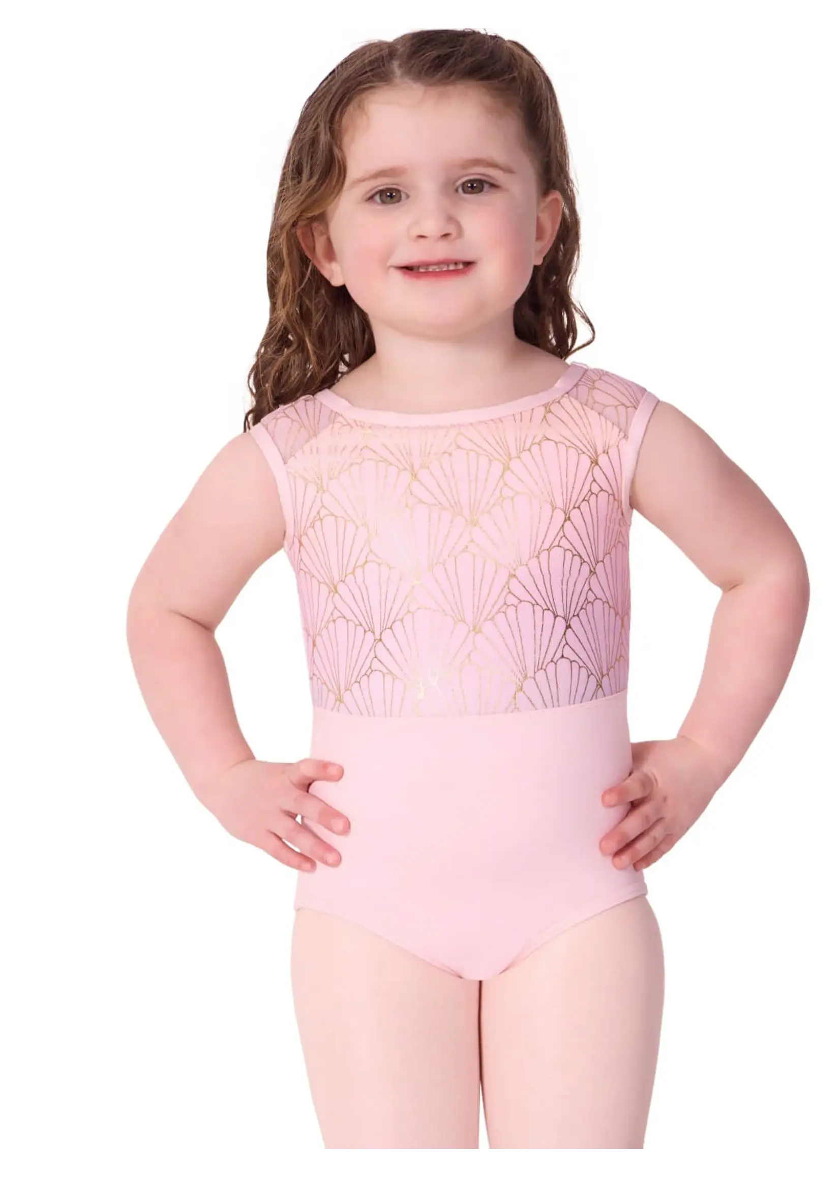 CAPEZIO & BUNHEADS AF12581C CHILD PEARL CAP SLEEVE LEOTARD