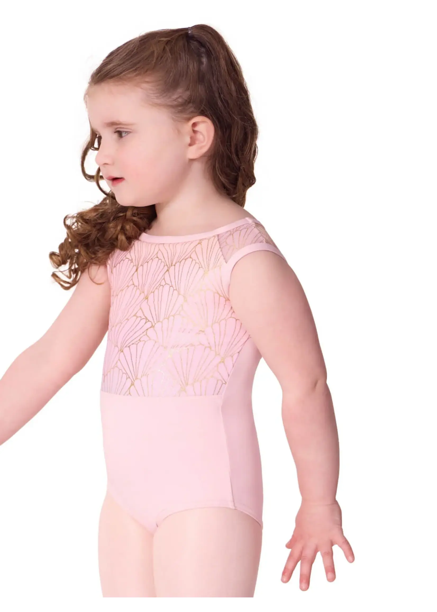 CAPEZIO & BUNHEADS AF12581C CHILD PEARL CAP SLEEVE LEOTARD