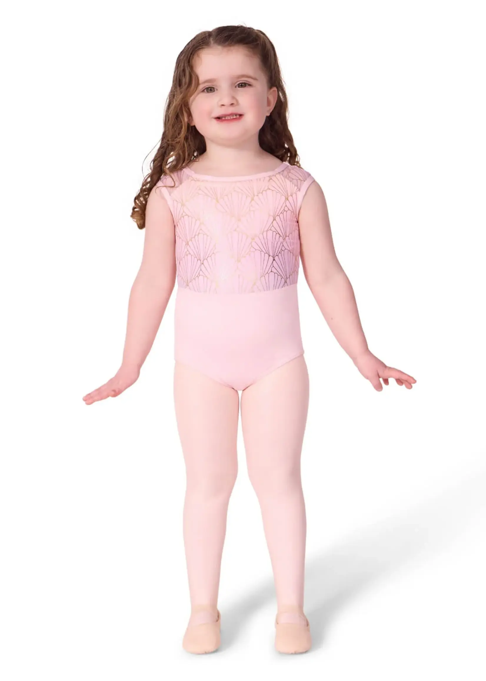 CAPEZIO & BUNHEADS AF12581C CHILD PEARL CAP SLEEVE LEOTARD