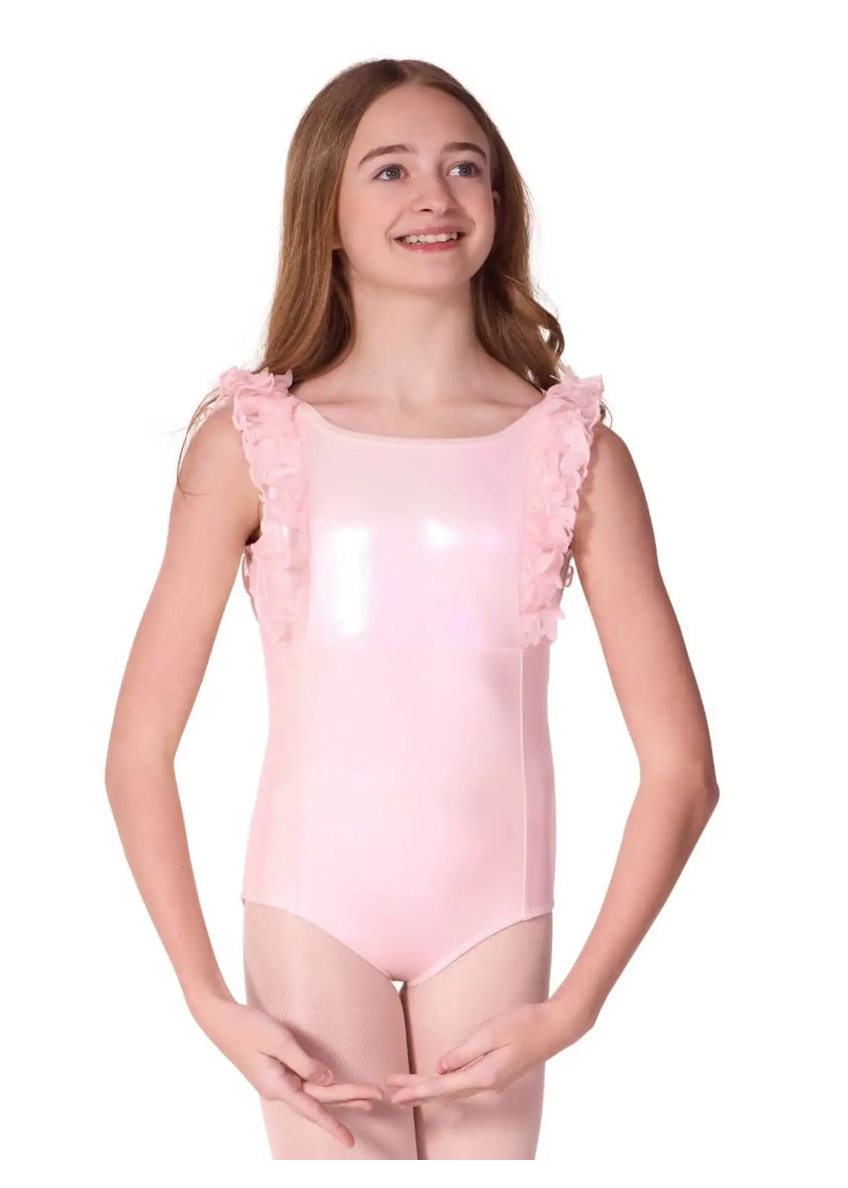 CAPEZIO & BUNHEADS AF12571C FLUTTER RUFFLE LINED BUTTERFLY TANK LEOTARD