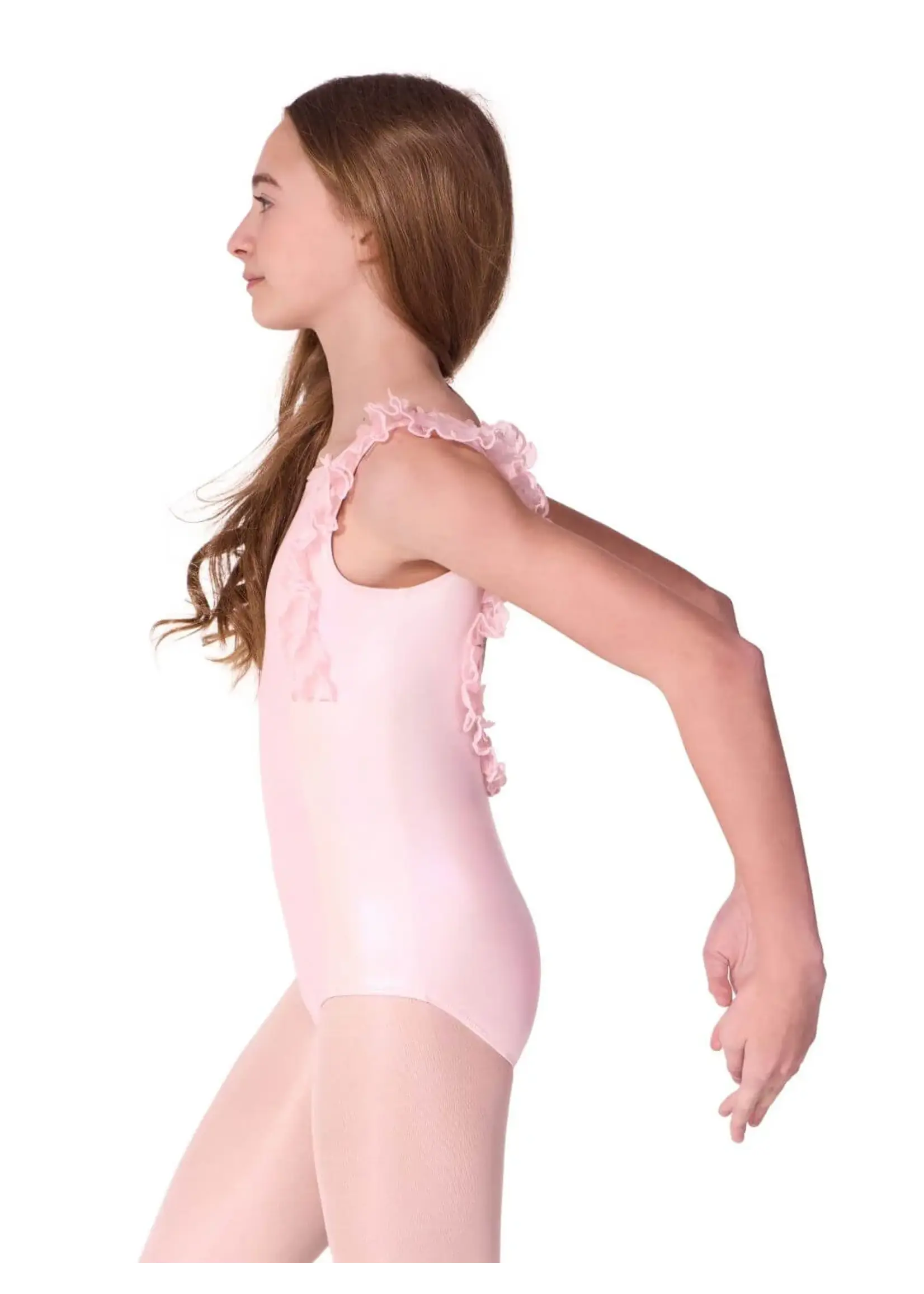 CAPEZIO & BUNHEADS AF12571C FLUTTER RUFFLE LINED BUTTERFLY TANK LEOTARD