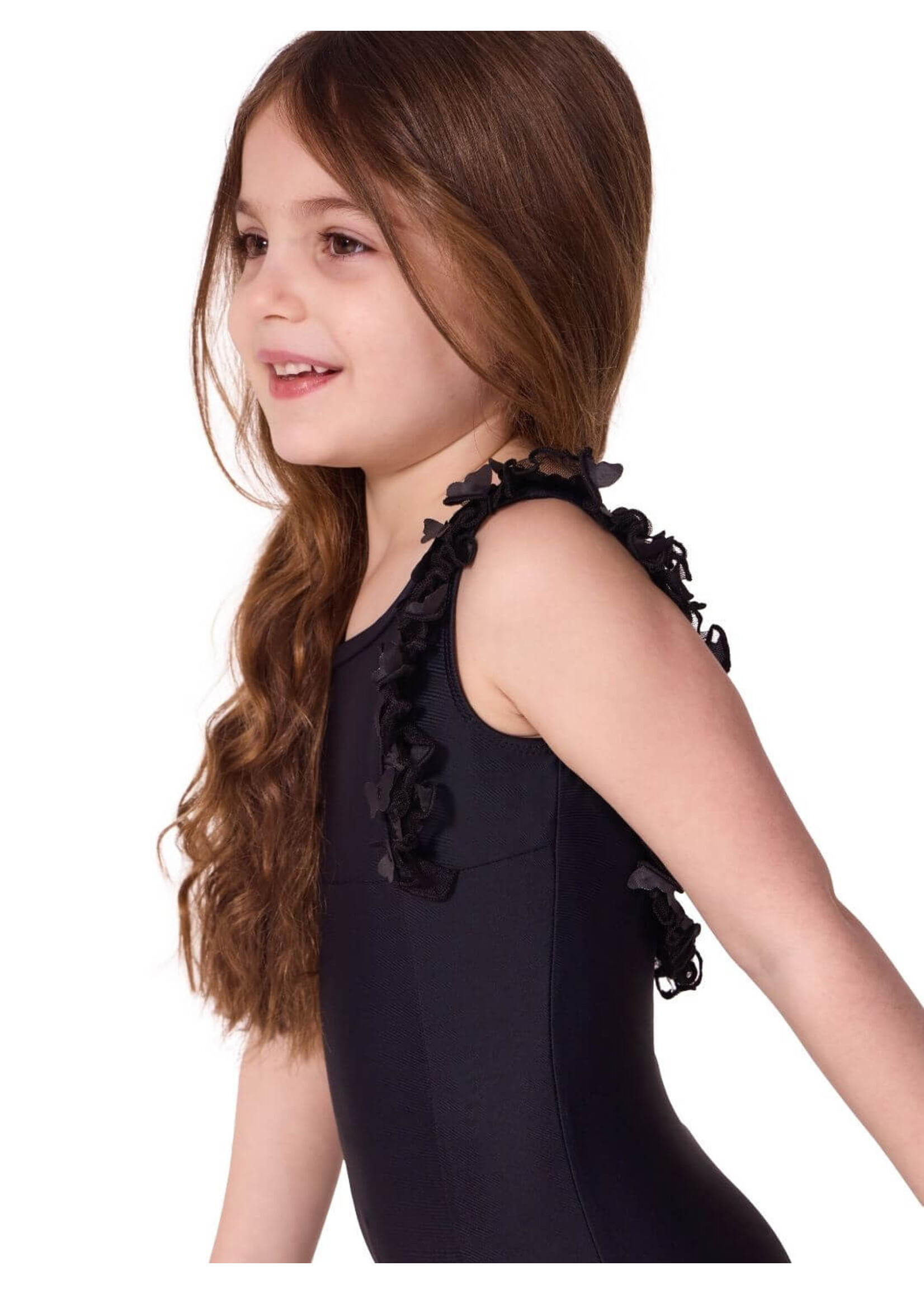 CAPEZIO & BUNHEADS AF12571C FLUTTER RUFFLE LINED BUTTERFLY TANK LEOTARD