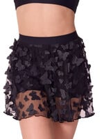 CAPEZIO & BUNHEADS AF12578C FLUTTER FLIT BUTTERFLY MESH SKORT