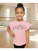 COVET DANCE PAW DE CHAT FLUTTER SLEEVE TSHIRT